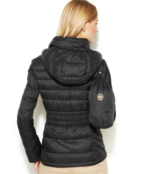 michael kors black jacket girls|Michael Kors black puffer jacket.